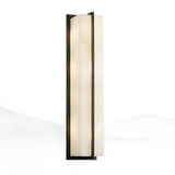 Contemporary Alabaster Square Black Living Room Wall Lamp Image - 2