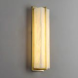 Contemporary Alabaster Square Black Living Room Wall Lamp Image - 8