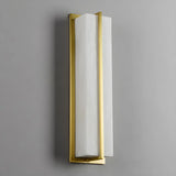 Contemporary Alabaster Square Black Living Room Wall Lamp Image - 9