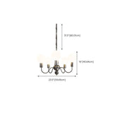 Contemporary Arm Ball Metal Black 5-Light Chandelier Image - 11