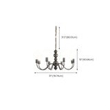 Contemporary Arm Ball Metal Black 5-Light Chandelier Image - 12