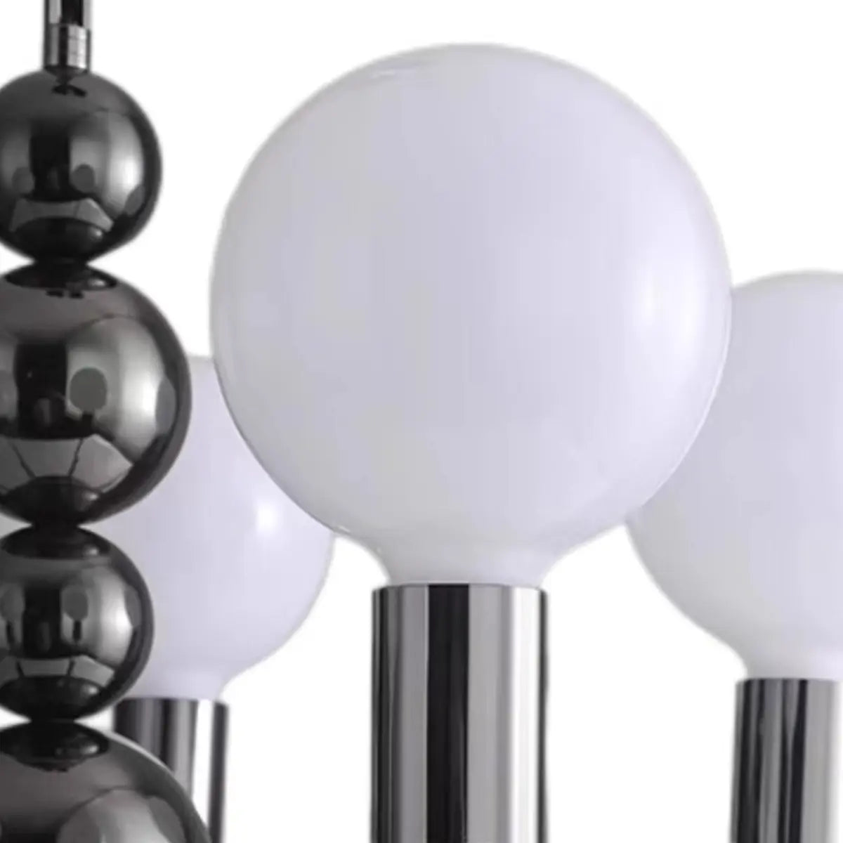 Contemporary Arm Ball Metal Black 5-Light Chandelier Image - 9