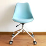 Contemporary Armless Faux Leather Wheels Office Chair Image - 16