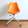 Contemporary Armless Faux Leather Wheels Office Chair Image - 21