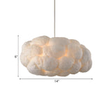 Contemporary Art Deco White Cloud Bedroom Pendant Light Image - 12