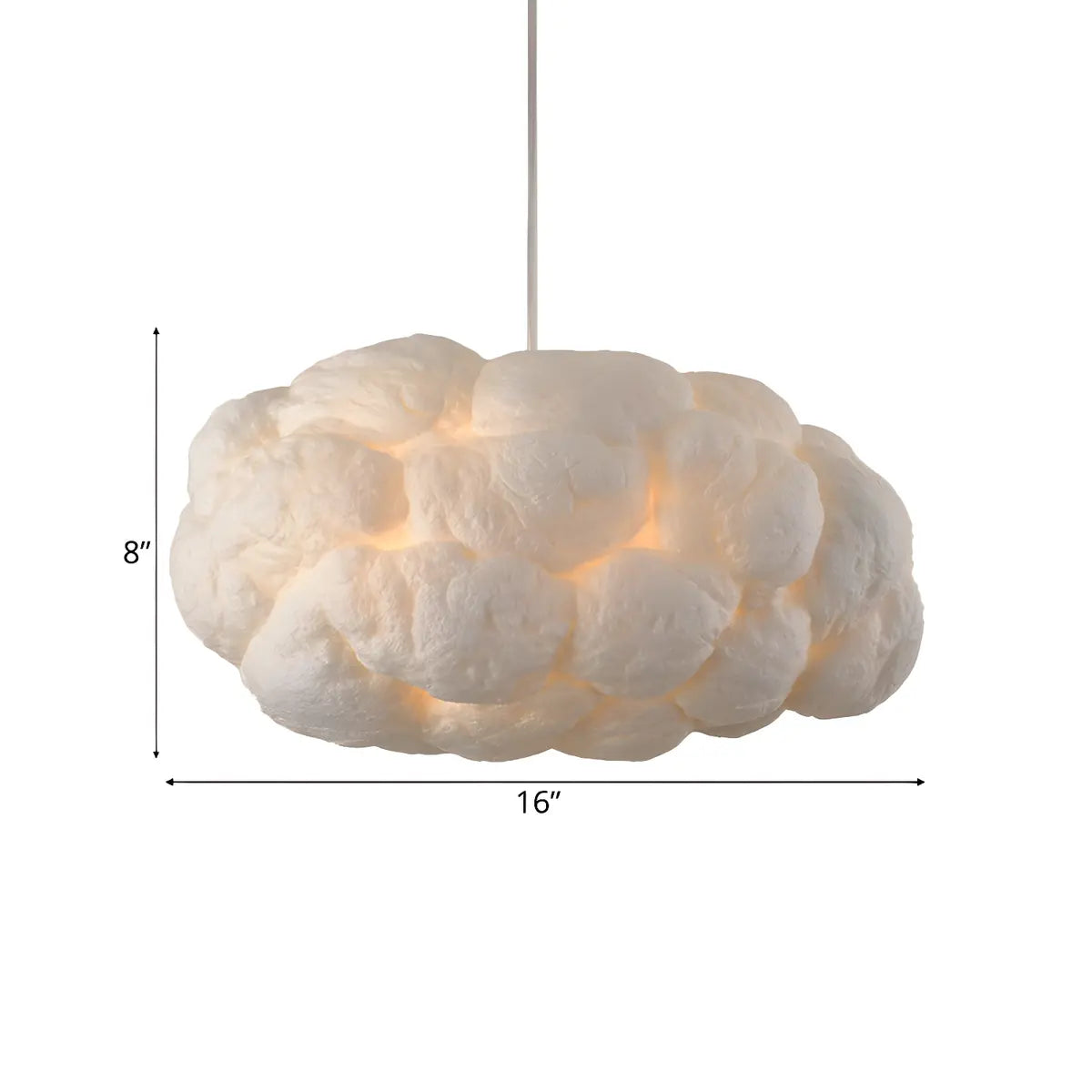 Contemporary Art Deco White Cloud Bedroom Pendant Light Image - 14