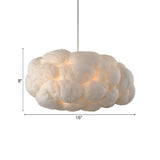 Contemporary Art Deco White Cloud Bedroom Pendant Light Image - 14