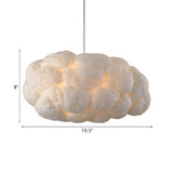 Contemporary Art Deco White Cloud Bedroom Pendant Light Image - 15