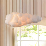 Contemporary Art Deco White Cloud Bedroom Pendant Light Image - 5