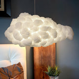 Contemporary Art Deco White Cloud Bedroom Pendant Light Image - 7