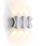 Contemporary Art Wavy Metal LED Wall Light Warm Light Image - 11