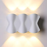 Contemporary Art Wavy Metal LED Wall Light Warm Light Image - 12