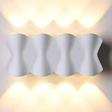 Contemporary Art Wavy Metal LED Wall Light Warm Light Image - 13