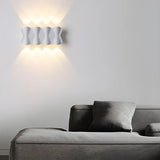 Contemporary Art Wavy Metal LED Wall Light Warm Light Image - 22