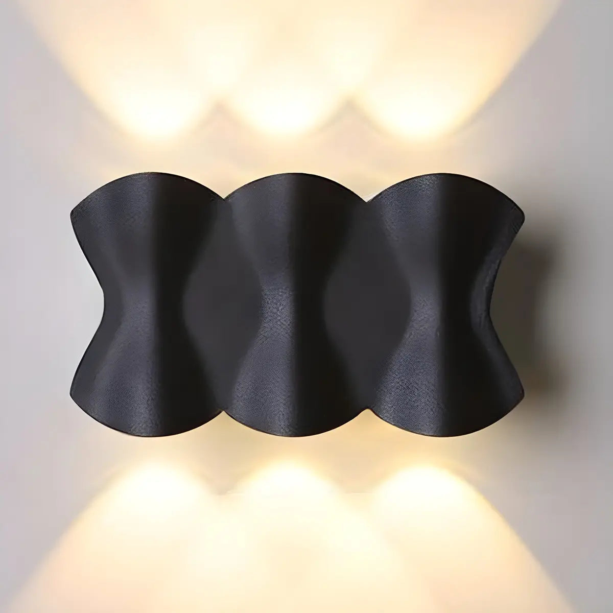 Contemporary Art Wavy Metal LED Wall Light Warm Light Image - 6