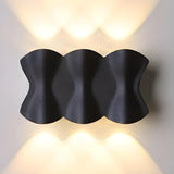 Contemporary Art Wavy Metal LED Wall Light Warm Light Image - 6