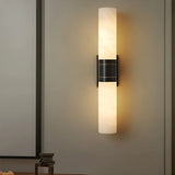 Contemporary Bedroom Alabaster Industrial LED Wall Lamp Image - 2