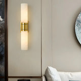 Contemporary Bedroom Alabaster Industrial LED Wall Lamp Image - 3