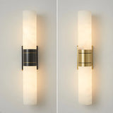 Contemporary Bedroom Alabaster Industrial LED Wall Lamp Image - 4