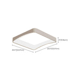 Contemporary Bedroom Arc Square LED Flush Mount Light Image - 12