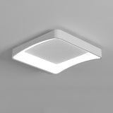 Contemporary Bedroom Arc Square LED Flush Mount Light Image - 7