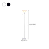 Contemporary Bedroom Black Inverted Cone Floor Lamp #size