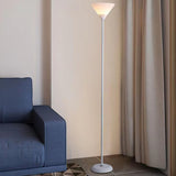 Contemporary Bedroom Black Inverted Cone Floor Lamp Image - 2