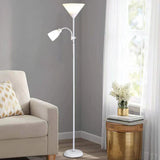 Contemporary Bedroom Black Inverted Cone Floor Lamp Image - 3