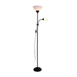 Contemporary Bedroom Black Inverted Cone Floor Lamp Image - 5