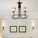 Contemporary Bedroom Crystal Circle Round Hanging Chandelier Image - 8