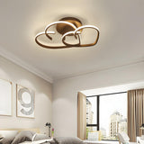 Contemporary Bedroom Dual Heart LED Flush Mount Light Image - 1