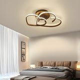 Contemporary Bedroom Dual Heart LED Flush Mount Light Image - 2