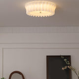 Contemporary Bedroom Medium Drum Flush Mount Light Image - 2