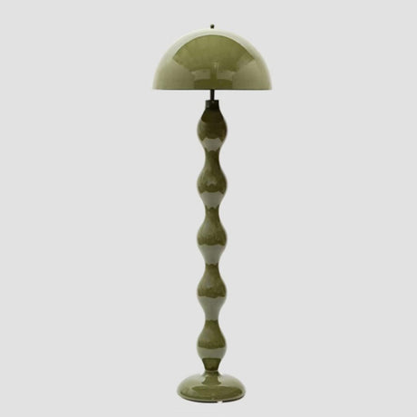 Contemporary Bedside Green Mushroom-Shape Floor Lamp Image - 2