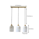 Contemporary Bell Alabaster Gold Mini Bedroom Pendant Light Image - 16