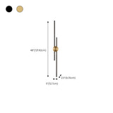 Contemporary Black and Gold Linear Metal Wall Sconce Image - 17