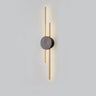 Contemporary Black and Gold Linear Metal Wall Sconce Image - 2