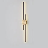 Contemporary Black and Gold Linear Metal Wall Sconce Image - 7