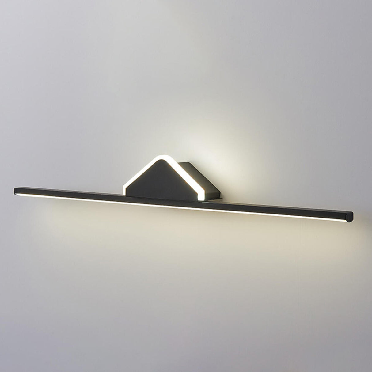 Contemporary Black Arch-Top Bathroom Vanity Light Image - 10