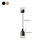 Contemporary Black Brass Bell Bedroom Pendant Light Image - 18