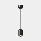 Contemporary Black Brass Bell Bedroom Pendant Light Image - 4