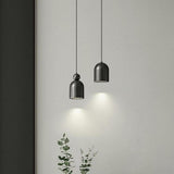 Contemporary Black Brass Bell Bedroom Pendant Light Image - 6