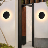 Contemporary Black Circular Wall Sconce Image - 10