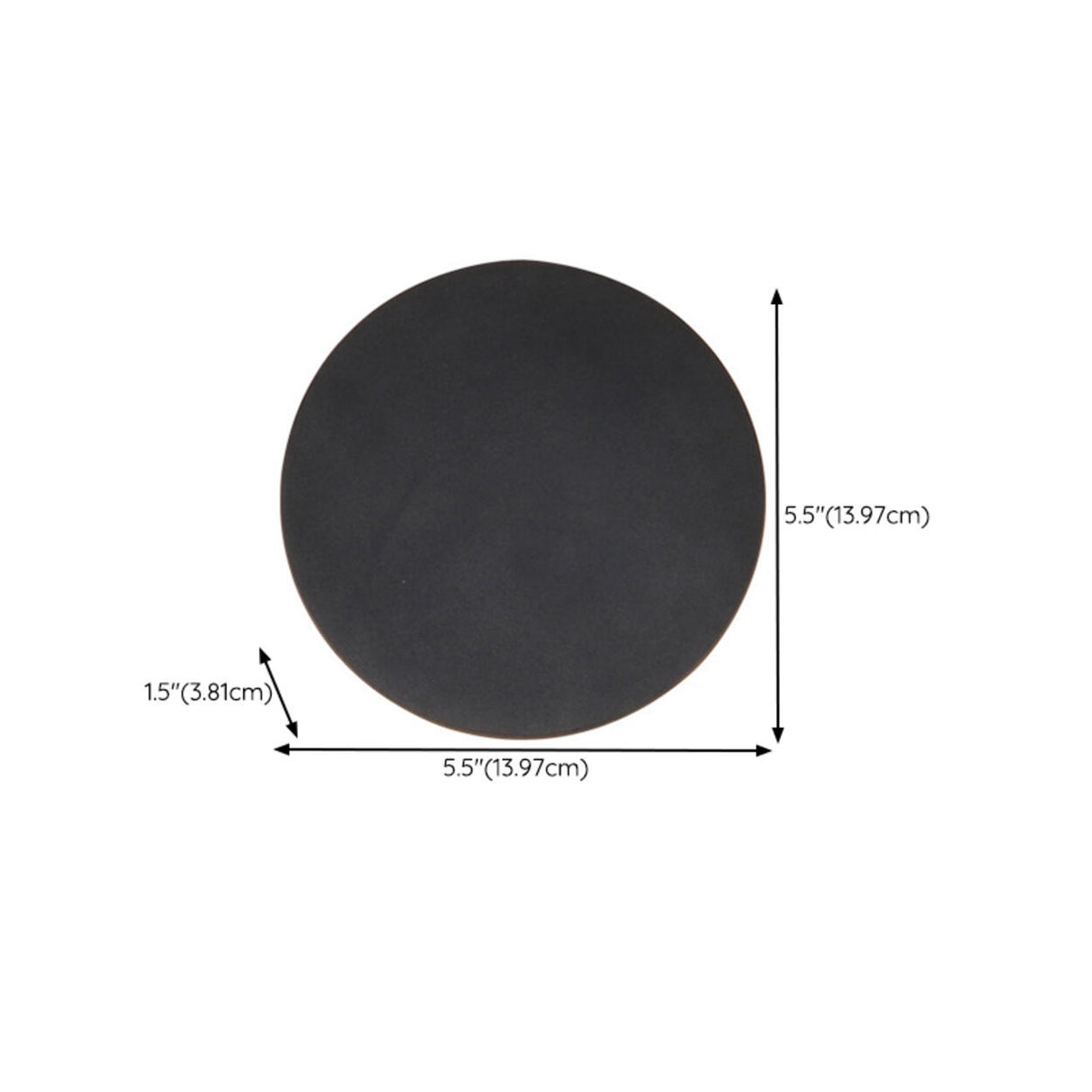 Contemporary Black Circular Wall Sconce 