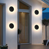 Contemporary Black Circular Wall Sconce Image - 3