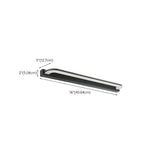 Contemporary Black Curved LED Vanity Light Fixture #size