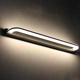 Contemporary Black Curved LED Vanity Light Fixture Image - 7