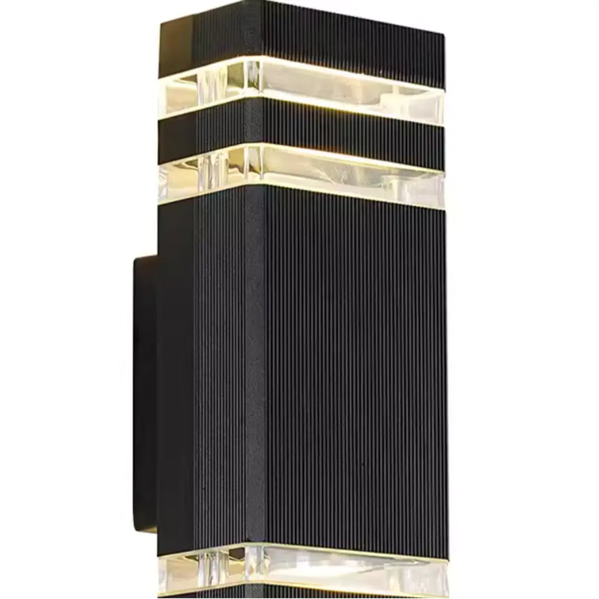 Contemporary Black Cylindrical Exterior Wall Light Image - 15