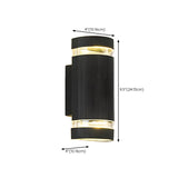 Contemporary Black Cylindrical Exterior Wall Light Image - 18