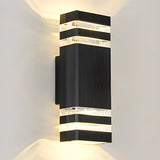 Contemporary Black Cylindrical Exterior Wall Light Image - 3